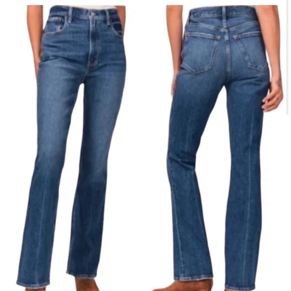 Abercrombie & Fitch Womens Jeans 70s Vintage Flare Ultra High Rise Blue Size 31